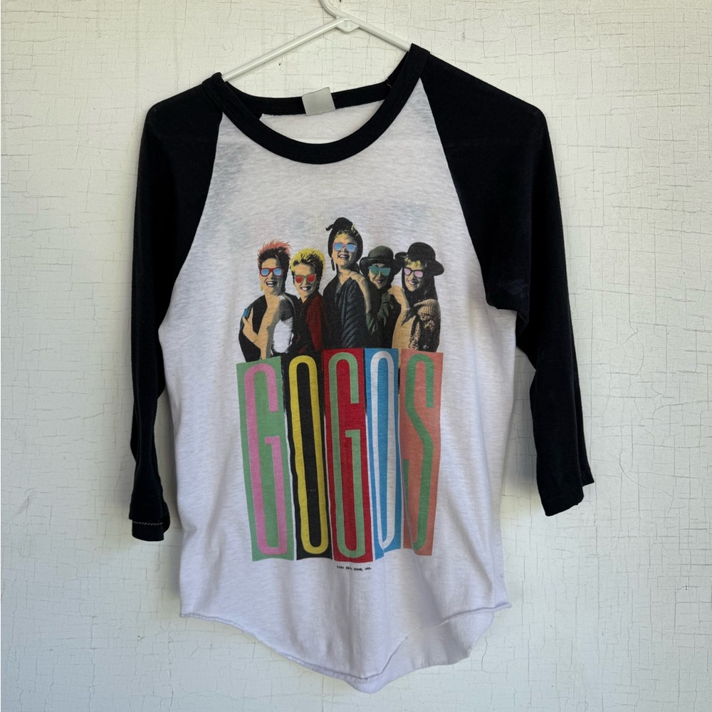 Rare Vintage 1984 GOGOS Tour Baseball Tee